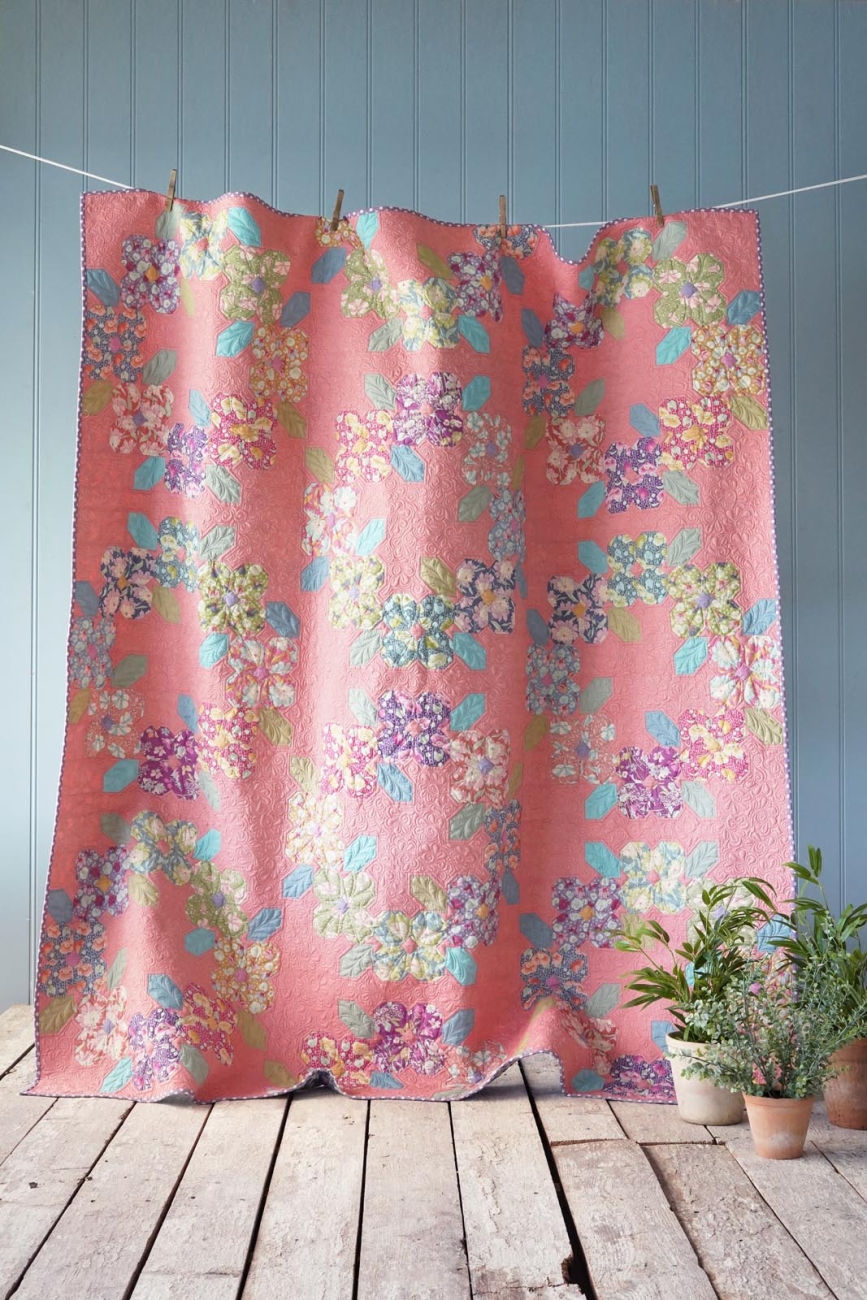 Tilda Patchwork Stoff Baumwolle - Gardenlife - Bowl Peony Pink